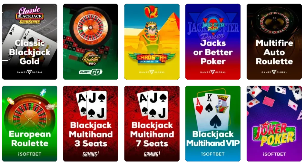 PASINO CH Tischspiele
