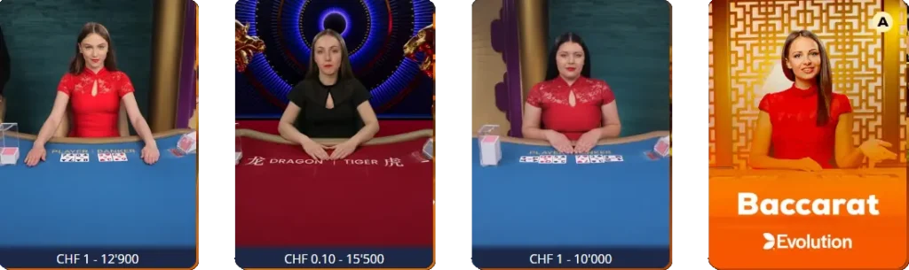 Baccarat im Casino Pasino